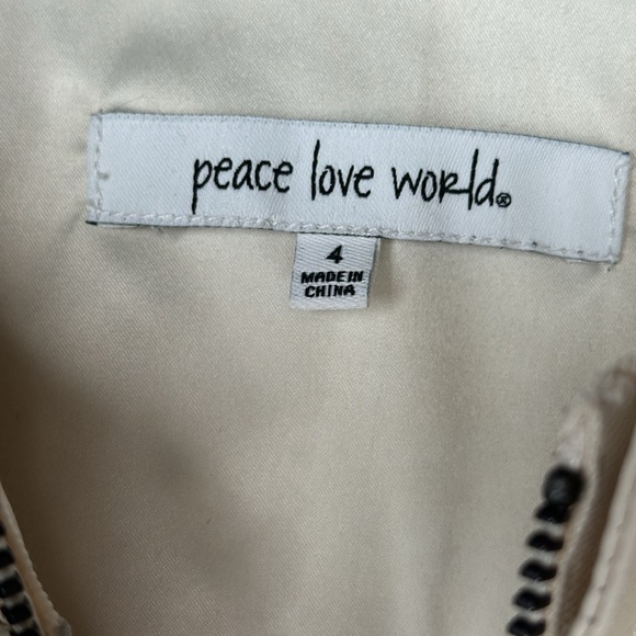 NWOT Peace Love World Leather Mixed Media Jacket Size 4 - Picture 12 of 16